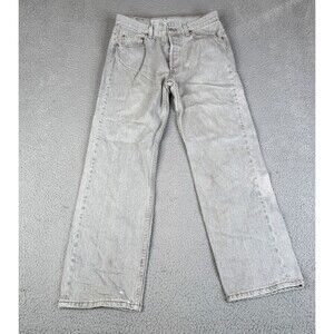 VTG Levis 501 Jeans Men 34x30 Gray Button Fly Straight Leg Grunge Streetwear USA